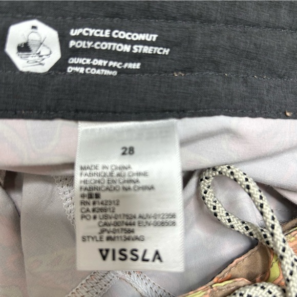 Vissla Men’s Vagabond Board Shorts Paisley Floral Print Size 28 Pockets - Picture 7 of 7